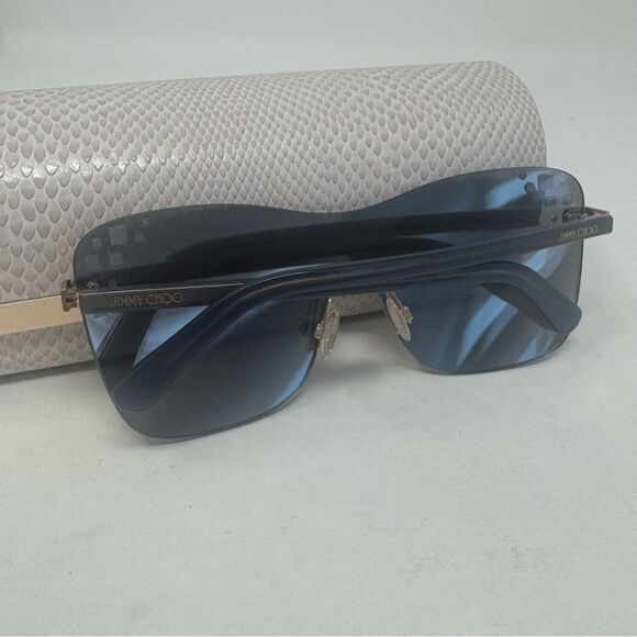 JIMMY CHOO | Mask Style Embellished Gold Mirrored Sunglasses 138/M main image 7